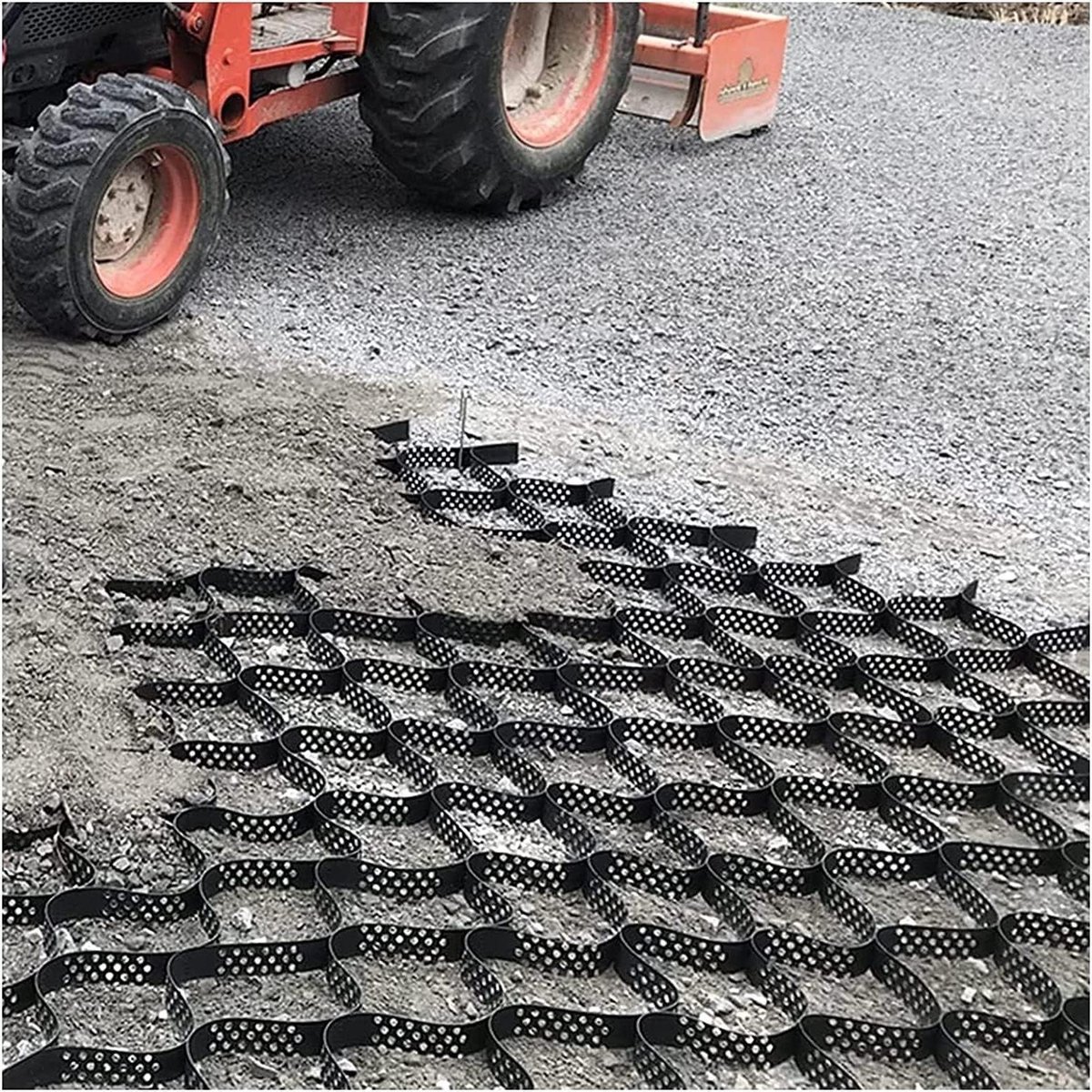 Bodemrooster - Stabilisatierooster - Landschapsarchitectuur - Hoge treksterkte - 5 cm hoogte - Zwart