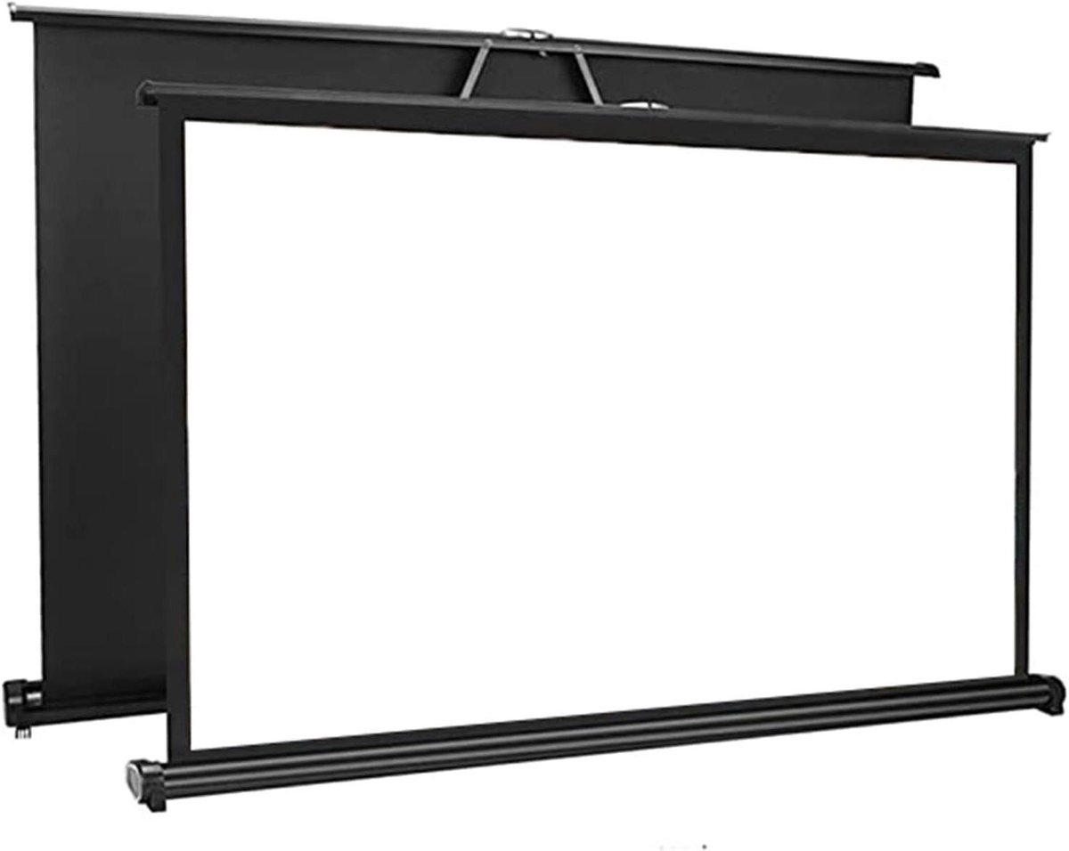 Projectiescherm Intrekbaar - Beamer Scherm - Thuisbioscoop Maken - Zwartranden Contrast - 50 inch 4:3 - Wit