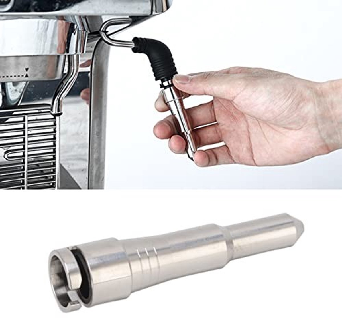 Dailygoods- Stoompijpje 360° Reiniging - Roestvrij Staal - Hoge/Lage Temperatuur Weerstand - Koffie/Melk Schuim - Eenvoudige Installatie - Verbeterd Stoomeffect - Stoompijp