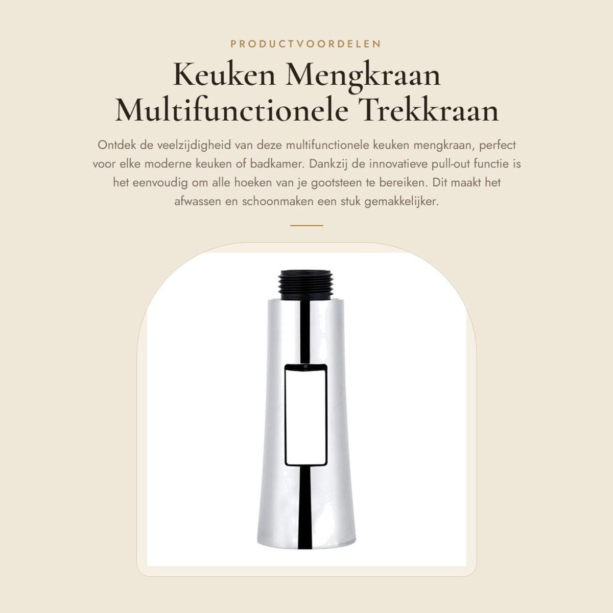 Dailygoods- Keukenkraan Pull-out Functie - Multifunctionele Kraan - Waterbesparend - Eenvo