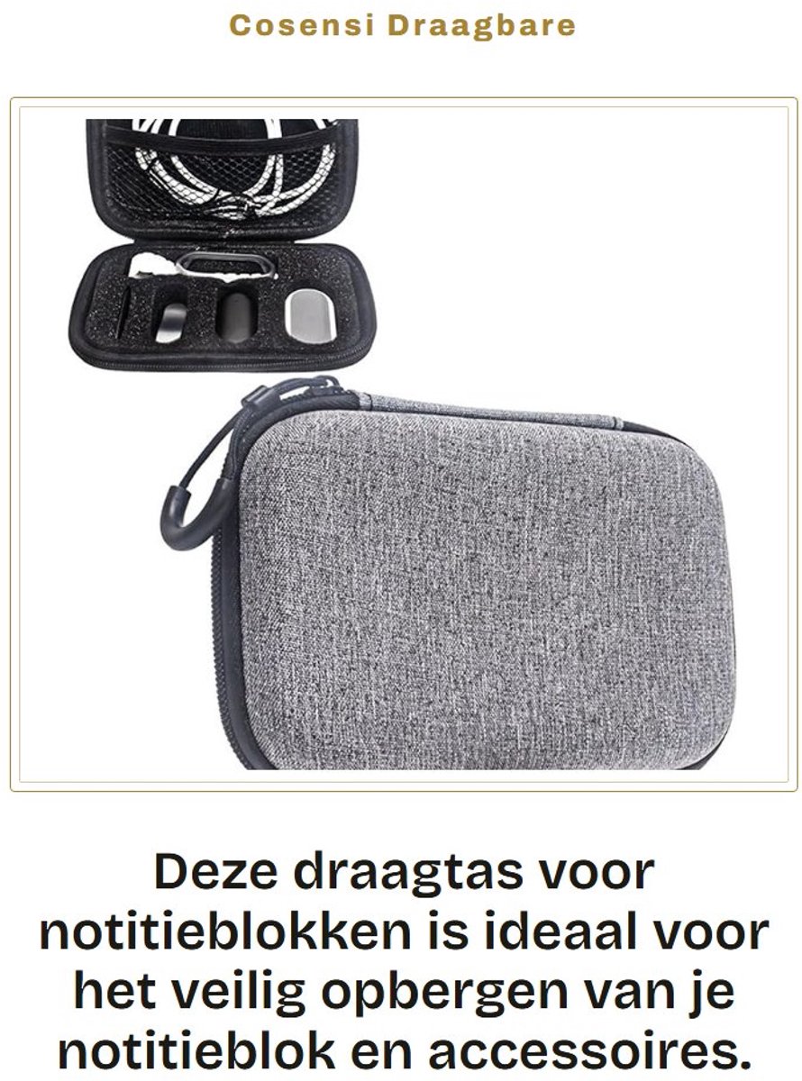 Dailygoods- Draagtas Dempende Schuim - Opslagtas - Accessoirezak - Handheld Case - Georganiseerde Toegang - Compact 7,4 inch