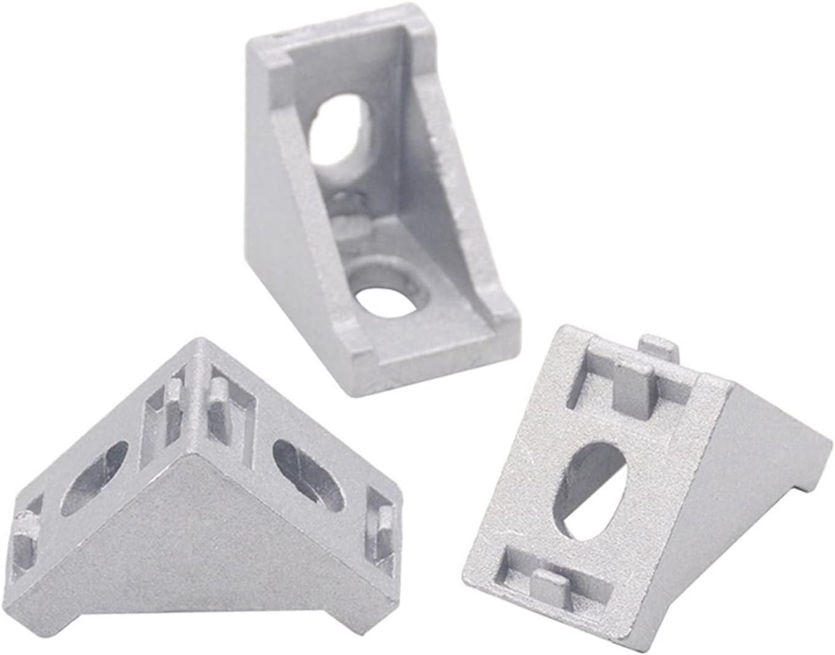 Hoekbeugels - Verbindingsbeugels Hoekverbindingen - Meubels Versterken - Aluminium 20x28L - 20 stuks - Zilver