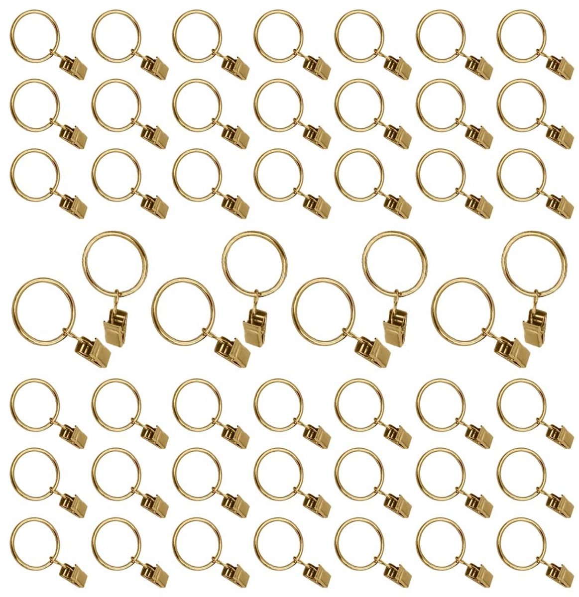Dailygoods- Gordijnringen 50 Stuks - Roestvrij Staal - 25 mm Diameter - Haken/Clips - Hoge Kwaliteit - Duurzaam en Corrosiebestendig - Gordijnhaken