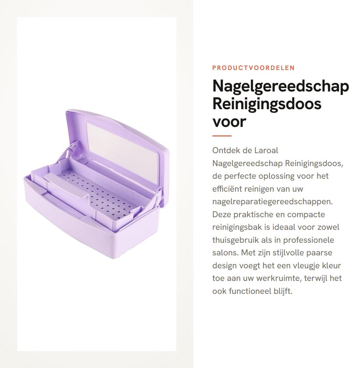 Dailygoods- Reinigingsdoos Handig - Reinigingsbak - Nagelgereedschap - Transparant - Compact - Voor Nagelbenodigdheden - Nagelreinigingsbak
