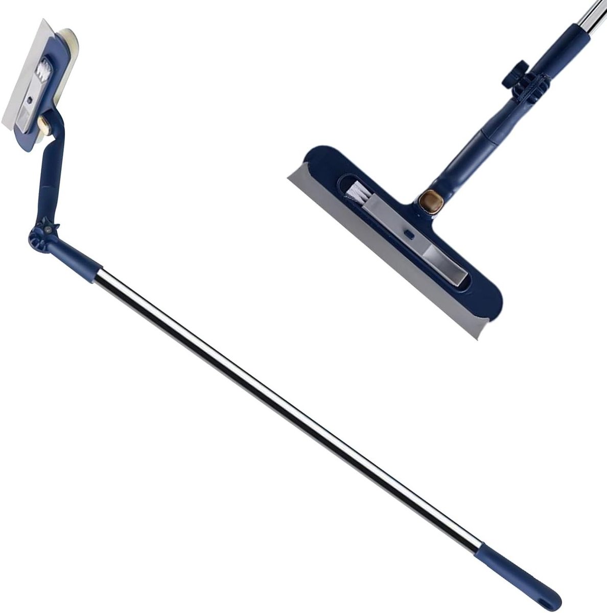 Vensterwisser - Glastrekker - Ramen Schoonmaken - 2-In-1 Reiniger - 120 cm - Blauw