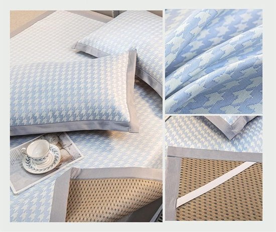 Zomer Mat Kit - Koelmat Bed - Slaapcomfort Verhogen - Goede Luchtdoorlatendheid - 180x200cm 3pcs - Style 6 — afbeelding 4