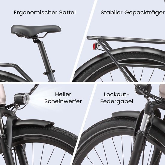 Maxtron Marathon Elektrische Fiets - 810Wh Accu (22.5Ah) - Actieradius tot 160 km - 700C×50C Banden - Shimano 7 Versnellingen - Aluminium Frame - Verende Voorvork met Lock-out - Hydraulische Schijfremmen - Stadsfiets - Max. Belastbaar 120 kg - Paars van Maxtron — afbeelding 3