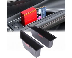 Opbergbakjes Autodeur - Armleuning Organizer - Auto Interieur Opbergen - Specifiek Ontworpen - 2 Stuks - Zwart