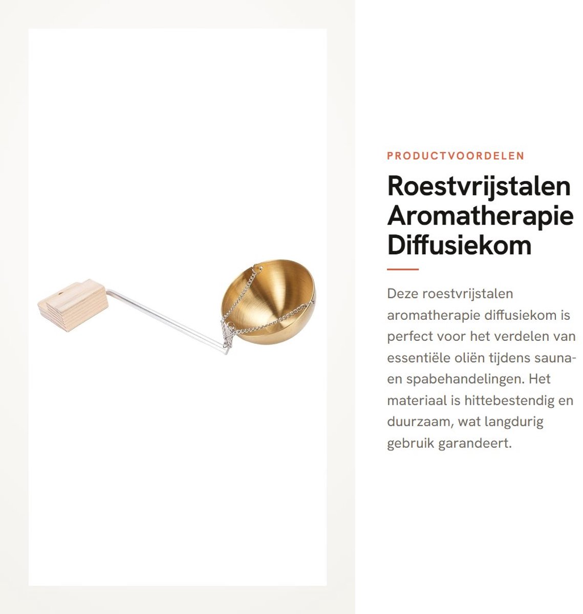 Dailygoods- Geur Diffusiekom Roestvrij Staal - Hittebestendig - Aromatherapie Beker - Sauna/Spa - Gemakkelijk Te Reinigen - Veilig Ontwerp - Aromatherapiekom