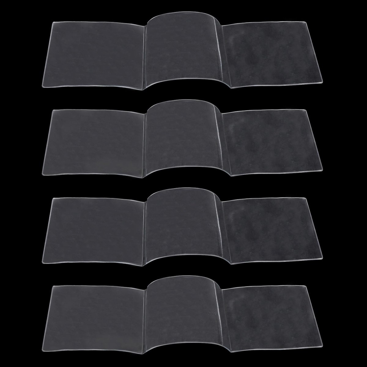 Dailygoods- Mahjong Kaart Houder Groot Formaat - 4 Stuks - Transparant PVC - Beschermhoes - Waterdicht - Slijtagebestendig - Kaarthouder