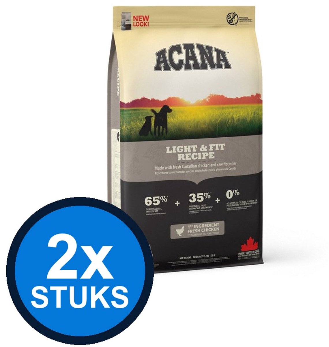 2x Acana - Dog light & fit 11,4kg