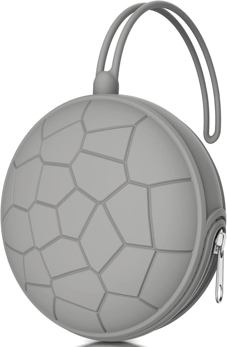 SnelShoppen - Silicone Fopspeenhouder Case - Grijs - Veilig en Schoon - Met Rits - Voor Kinderwagens en Luiertassen - Vaatwasserbestendig - BPA en Fta