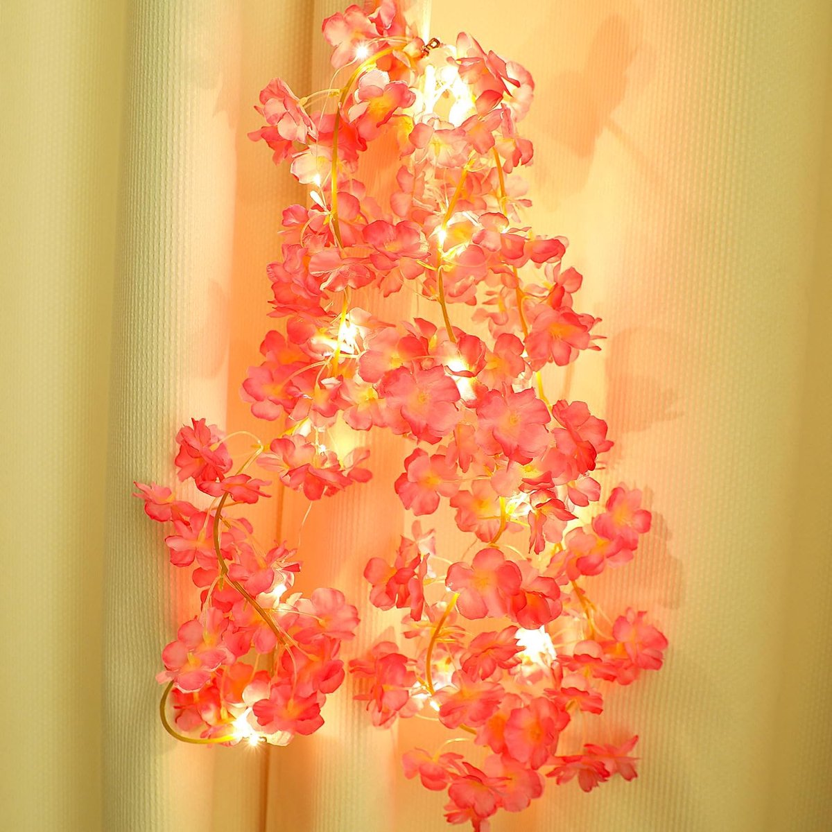 SnelShoppen - LED Fairy Lights Cherry Blossom 2m 20 LED Lichtjes Roze Batterij Operated Versiering voor Feest, Bruiloft, Valentijnsdag, Tuin, Binnen