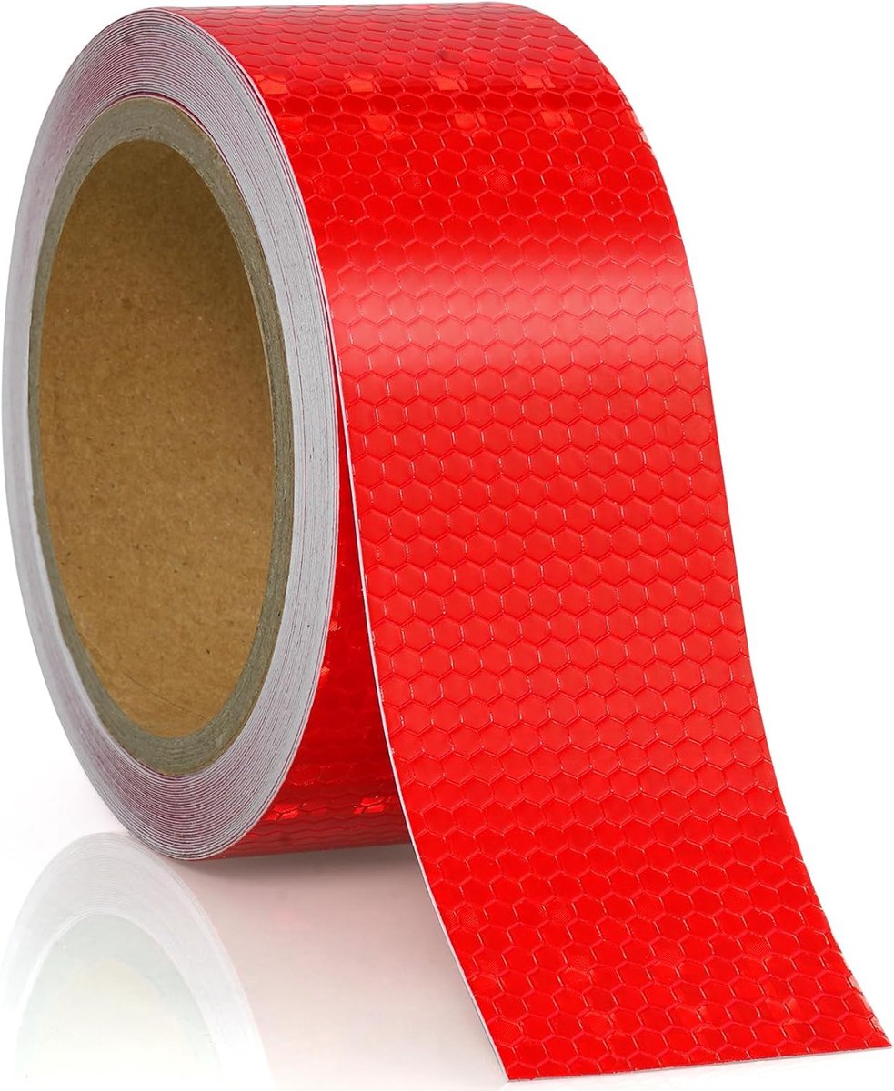 SnelShoppen - Reflecterende Tape 5cm x 10m - Waterdichte Adhesieve Waarschuwingssticker - Industrieel Marker Tape - Heavy Duty Gevaren Waarschuwing -