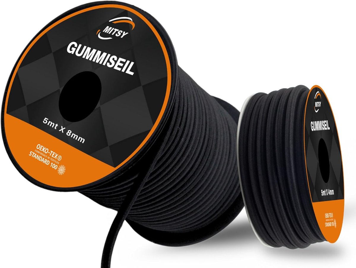 SnelShoppen - Rubber Rope 8 mm, 5 m Expander Rope - Weerbestendige Tension Cord voor Trailers, Tuinmeubels, Zonneschermen, Trampolines, en Meer