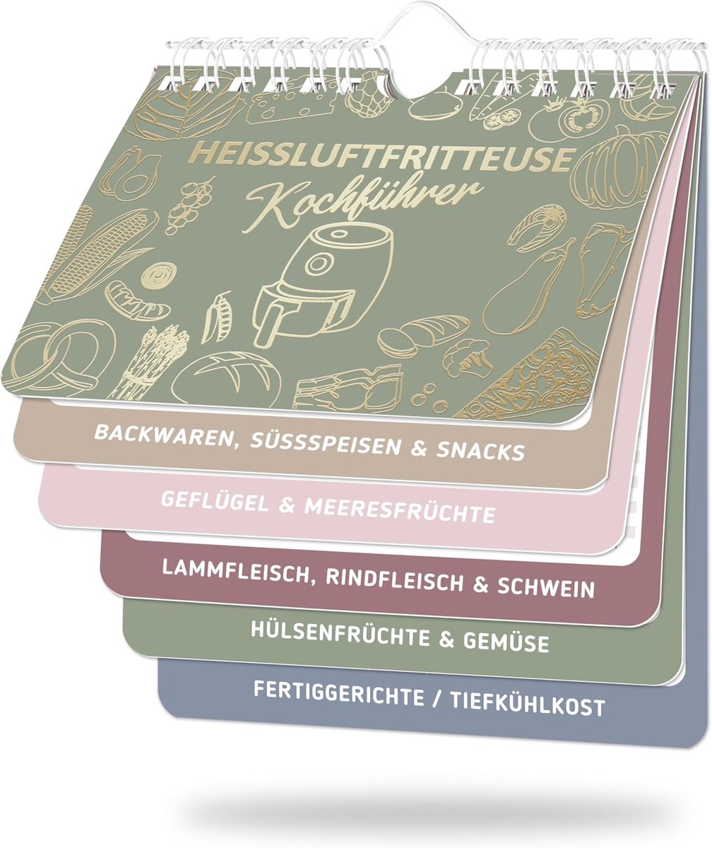 SnelShoppen BIROYAL Air Fryer Kookgids Groen Ideaal voor Gezond Bakken Koken en Grillen in de Keuken Geschikt voor Familie en Feestjes Gemakkel