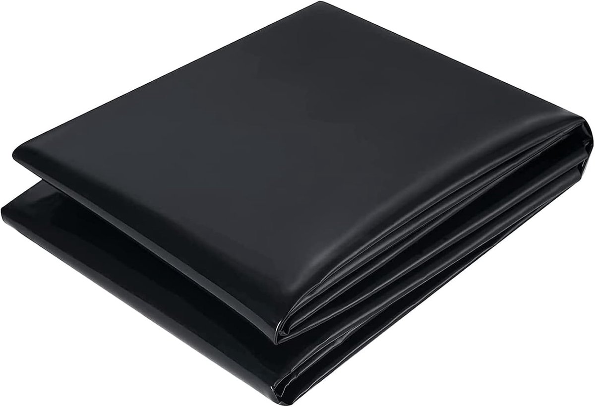 SnelShoppen - Pond Liner 2M x 2M - Zwarte HDPE Vijverfolie - Heavy Duty Waterdichte Bedekking voor Tuinvijvers, Fonteinen en Watertuinen