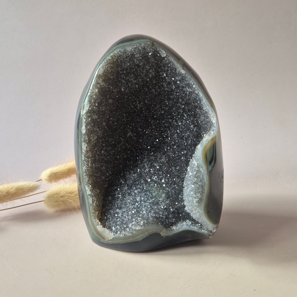 Druzy Agaat uit Uruguay – 1001 gram | Natuurlijke Geode Edelsteen