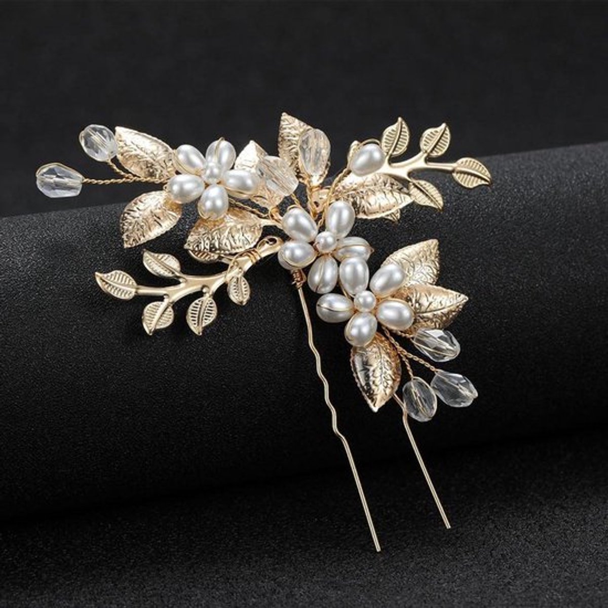 Bruid Haaraccessoires Goud Zilver Parel Kristal Bloem Bruidshaarstukken Bruiloft Haarspelden - Vrouwen Meisjes - Elegant Ontwerp