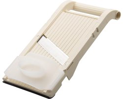 SnelShoppen - Benriner Groentesnijder Wit - Professionele Keuken Slicer met RVS Blad en Handbeschermer - Multifunctioneel Snijgereedschap voor Groente