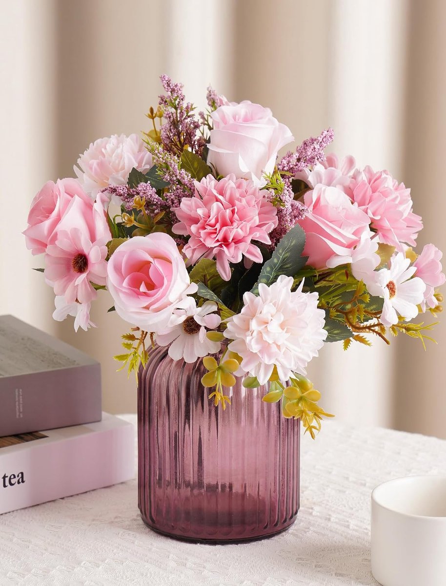 SnelShoppen - NiHome Kunstbloemen 2 Bundels - Levensechte Nepbloemen voor Thuisdecoratie, Bruiloft, Feest, Tuin, Kleur: Multicolor