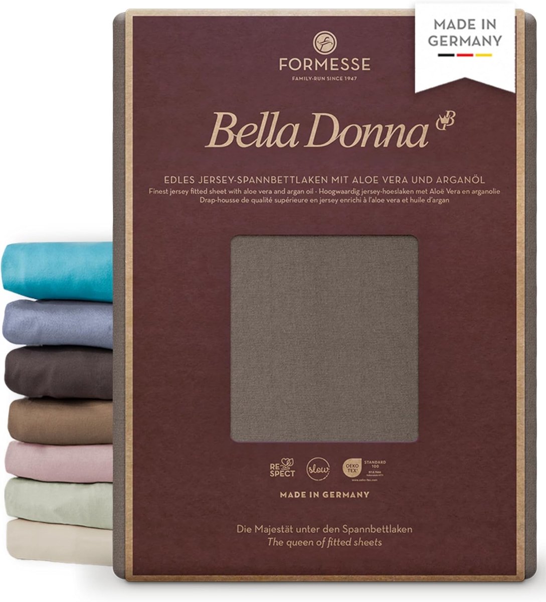 SnelShoppen - Fitted Sheet Bella Donna Single Jersey Waterbed Geschikt - Uni Design met All-Round Elastiek - Non-Iron Katoen en Elastaan - Perfect voo