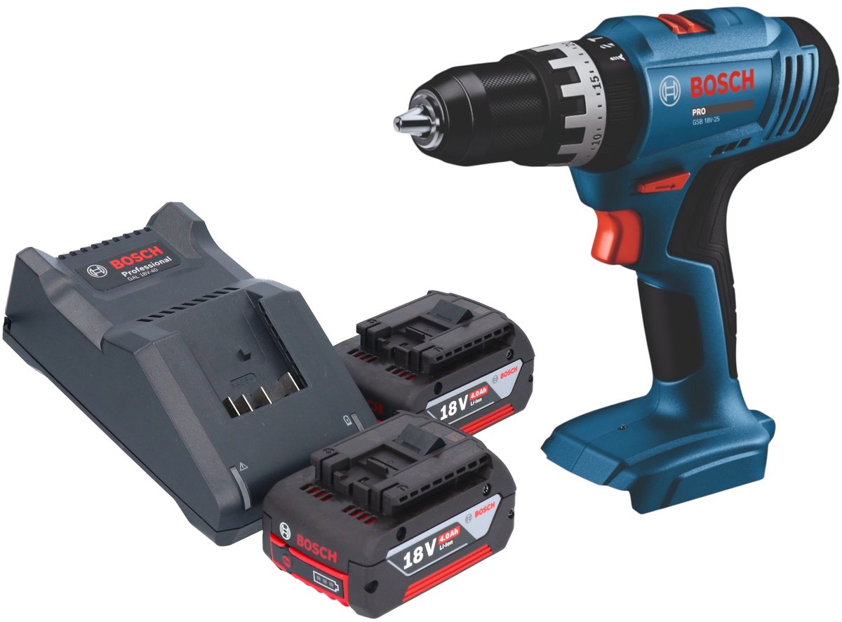 Bosch GSB 18V-25 Professional accu-slagboormachine 18 V 56 Nm ( 06019K9300 ) Solo - zonder accu, zonder lader