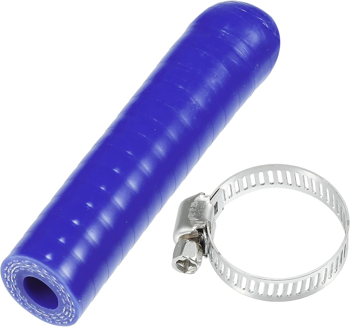 SnelShoppen - 10mm Silicone Stopper voor Vacuumslang met Klem - Universele Silicone Blauw - Perfect voor Auto Koelsysteem, Water en Koeling
