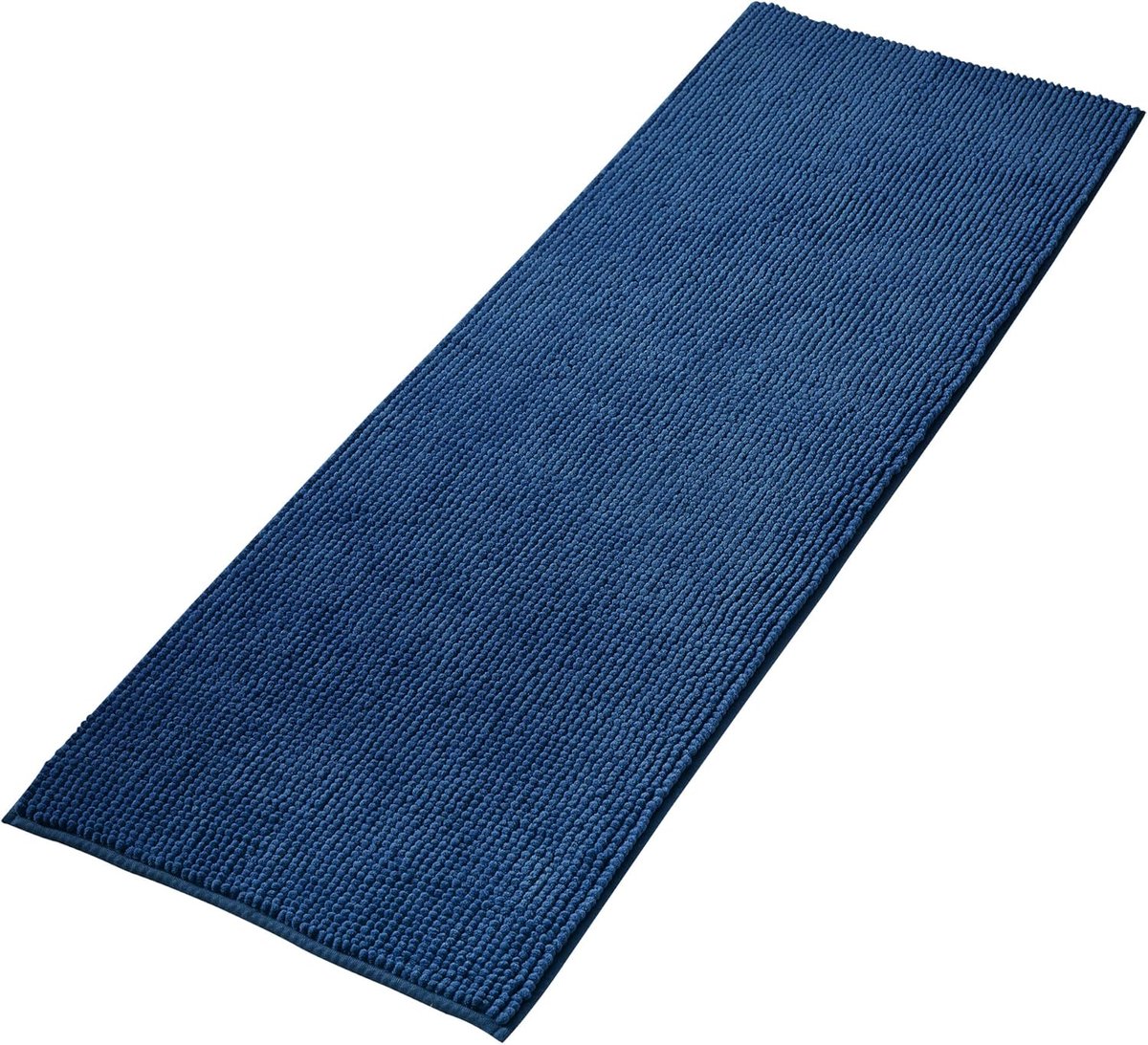 SnelShoppen - Decomira Badmat Anti-Slip Soft Chenille 50x150 cm | Super Absorberend en Machinewasbaar | Blauw voor Badkamer, Douche, WC en Set