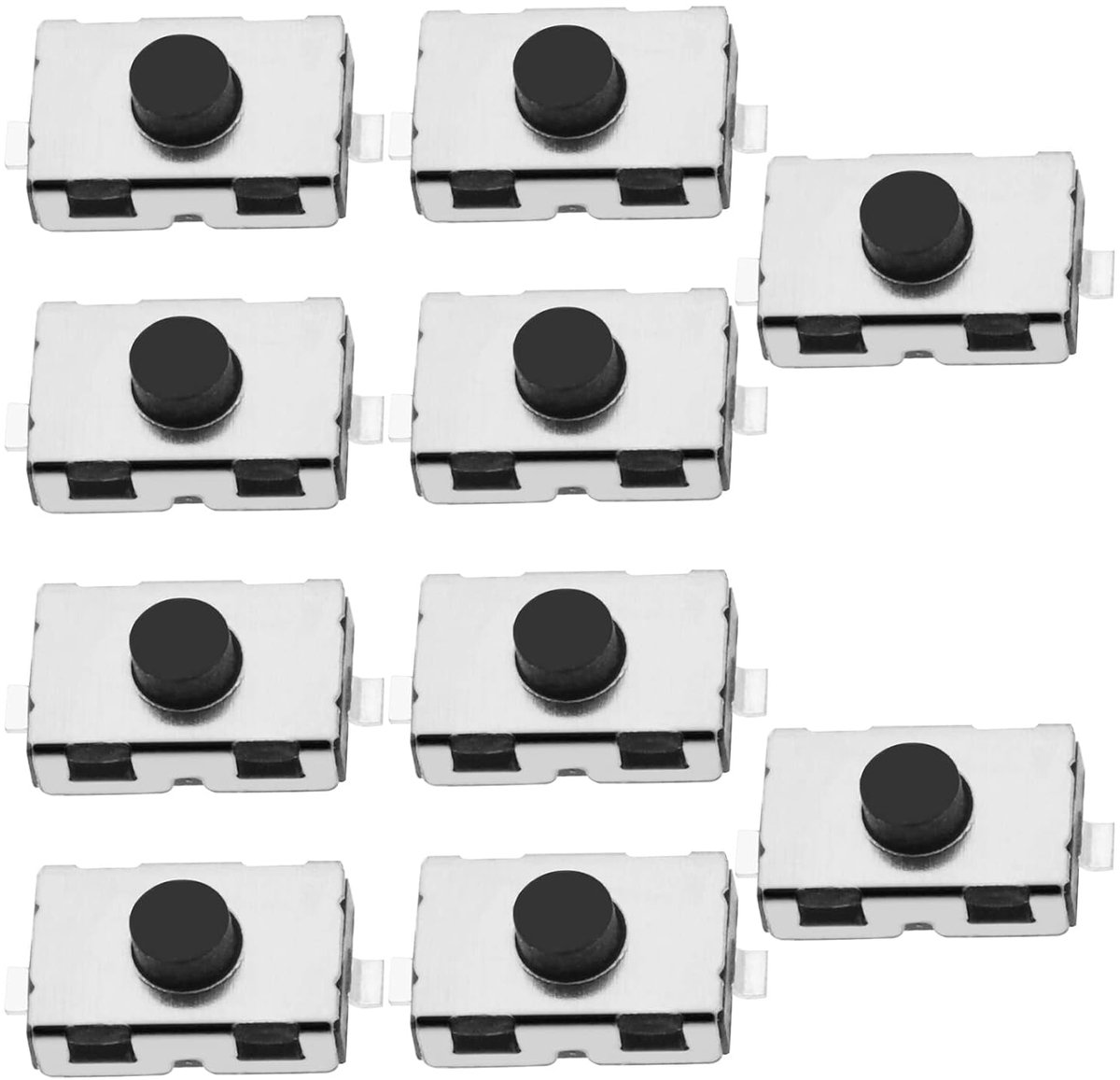 SnelShoppen - 10Pcs Tactiele Micro Switch Push Button Switch 2-Pin Vervangingsaccessoires voor Auto Sleutel - Ideaal voor Citroen, Peugeot, Nissan, Op