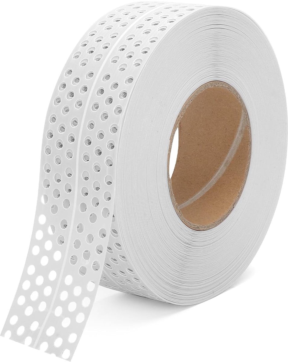 SnelShoppen - Plakband voor Plafond en Wand, Zelfklevend, 30 m x 5 cm, PVC, Voor het Aansluiten van Gyproc Platen, Hoekbescherming en Herstellen van W
