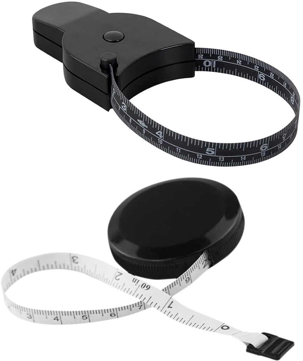 SnelShoppen - Tape Measure 150 cm / 60 Inch - Zwart Retractable Meetlint - Handig voor Klussen, Tuinieren, Doe-Het-Zelf Projecten - Precisie, Compact