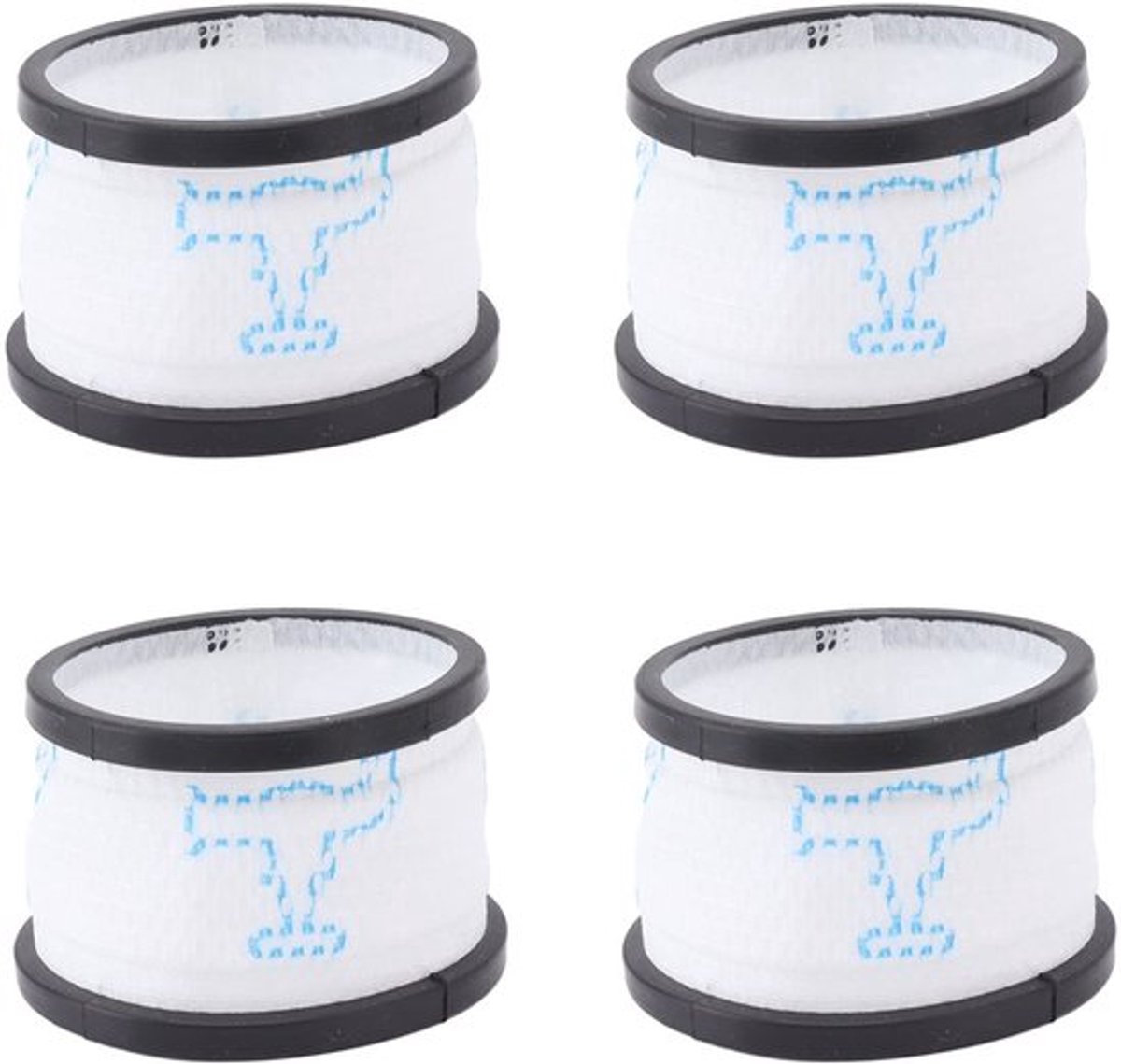 Stofzuigerfilter 4-pack - Vervangingsfilter - Geschikt voor INSE S600/S6P/S6 - Wasbaar en herbruikbaar - Sterke adsorptie - Effectieve filterconstructie - Stofzuigeraccessoires
