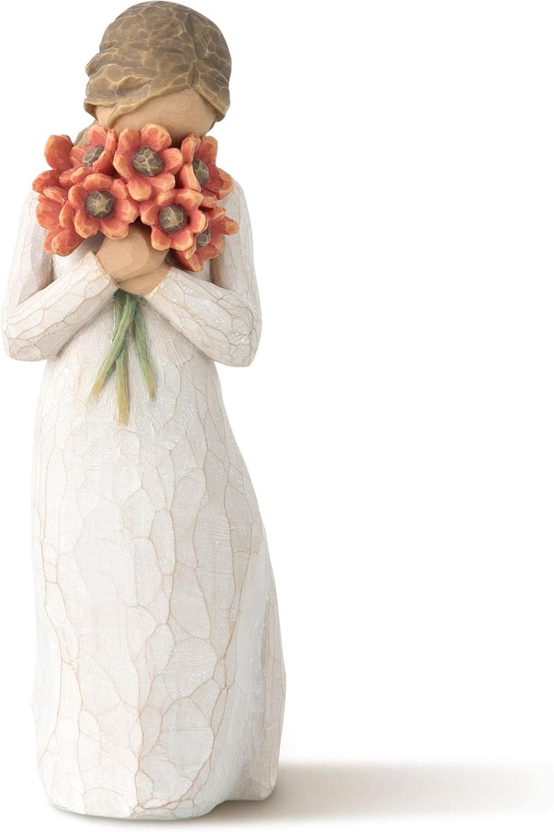SnelShoppen - Willow Tree Surrounded by Love Beeldje - 5 Inch Handgeschilderd Hars, Perfect Geschenk voor Liefde en Zorg, Voor Op Shelf of Tafel, In F