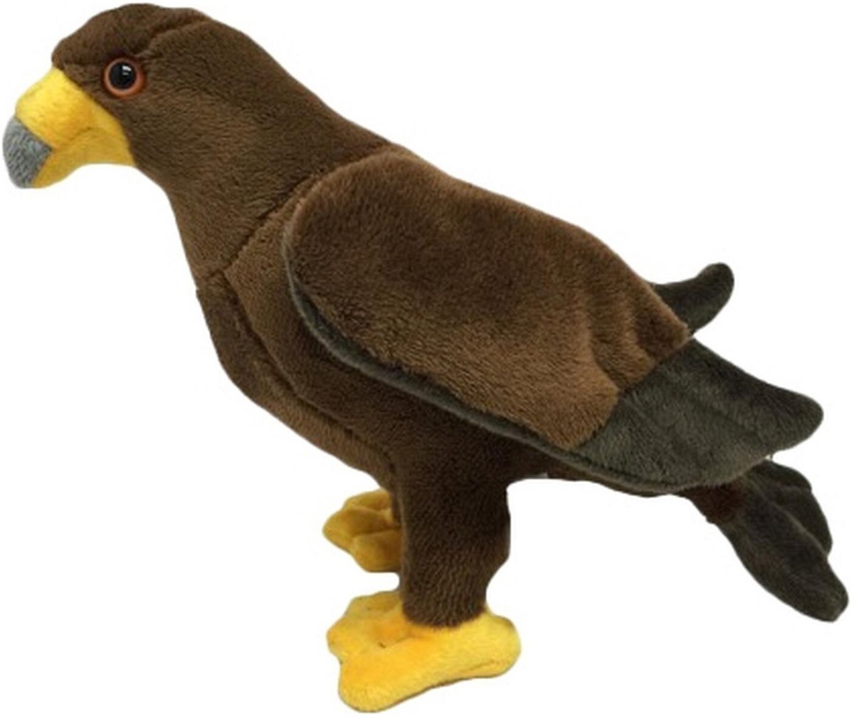 Cornelissen Pluche steenarend knuffel - roofvogels - bruin - 17 cm - vogels - knuffeldieren