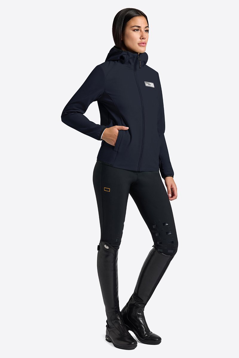RG FW25 Jersey Hooded Zip Softshell Jas Dames Blauw