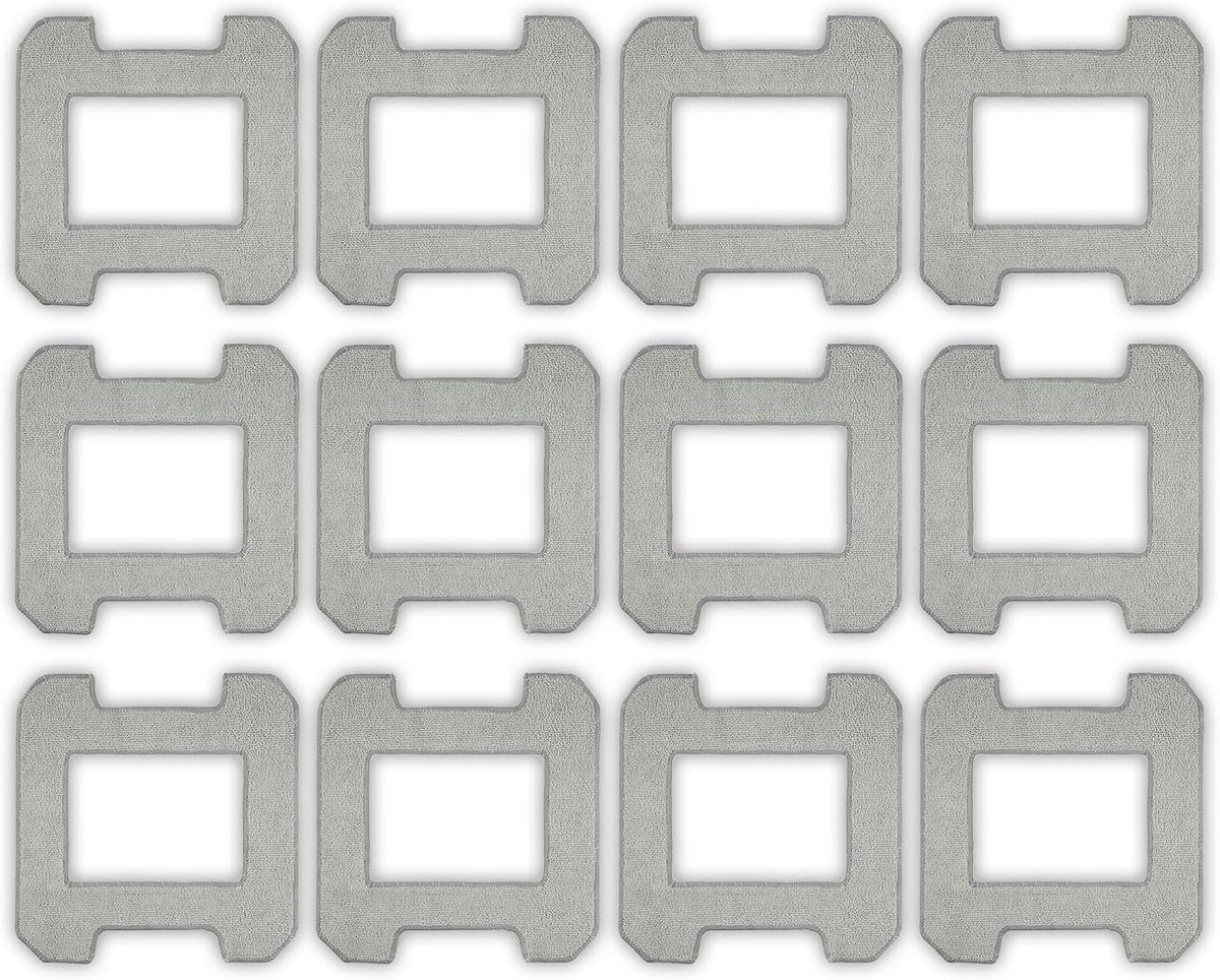 SnelShoppen - 12PCS Vervangende Mop Pads Geschikt voor W2 Window Cleaning Robot, Wasbare Mopdoeken voor ECOVACS Winbot W2 PRO/W2 PRO Omni/W2 Omni/W2/W