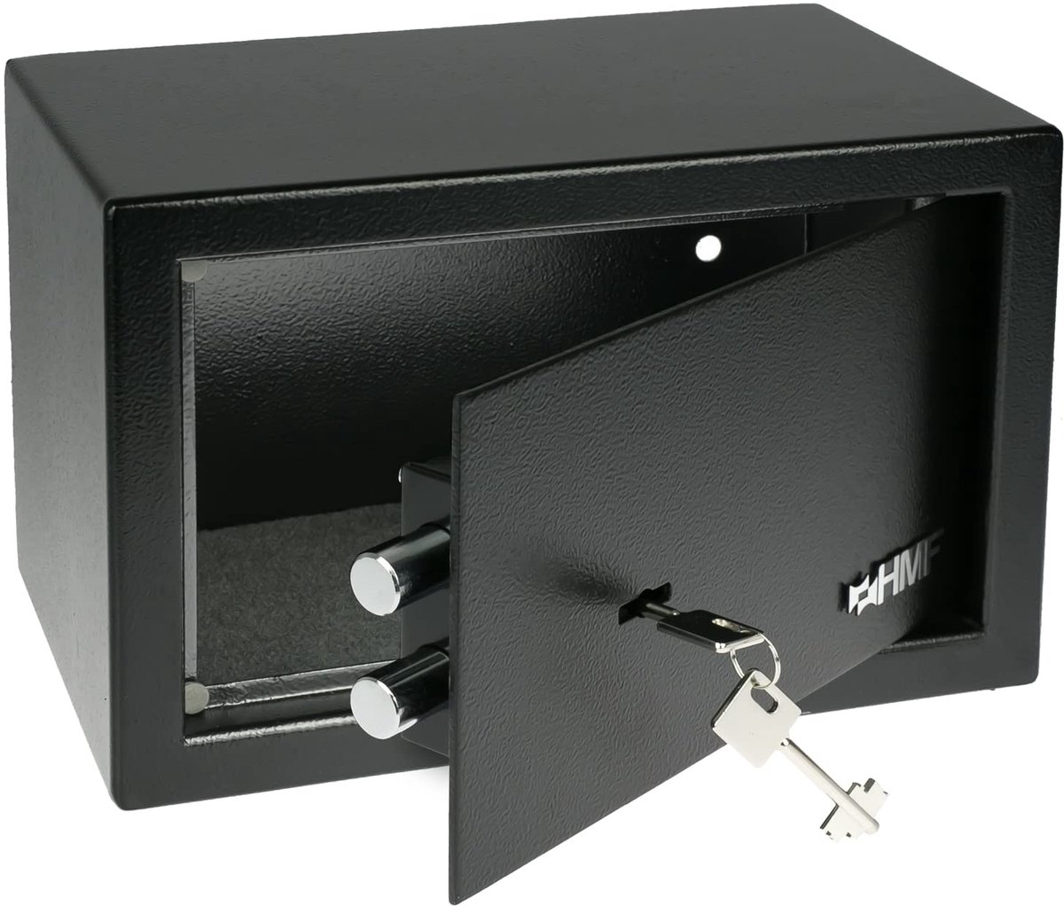 SnelShoppen - Veiligheidsbox met Sleutelslot | Stalen Kluis voor Geld, Waardevolle Zaken en Documenten | 31 x 20 x 20 cm | Zwart voor Thuis of Kantoor