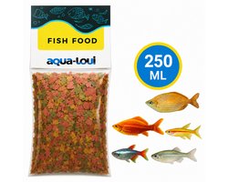 Aqua-Loui® - Visvoer - Tropisch Vissenvoer - Vlokken (Flakes) - Visvoer Aquarium - Geschikt Voor Alle Maten Vissen - 250ml