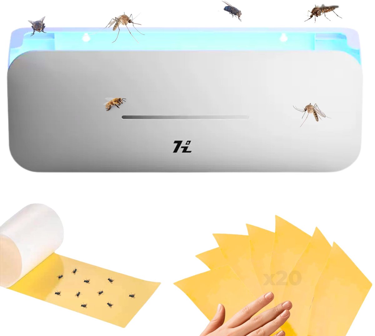SnelShoppen - Elektrische Muggenlamp 220V, Insectenwerende Fly Killer, 10W UV-licht, Vrij van Chemicaliën, Geschikt voor Binnen en Buiten, Bereik tot