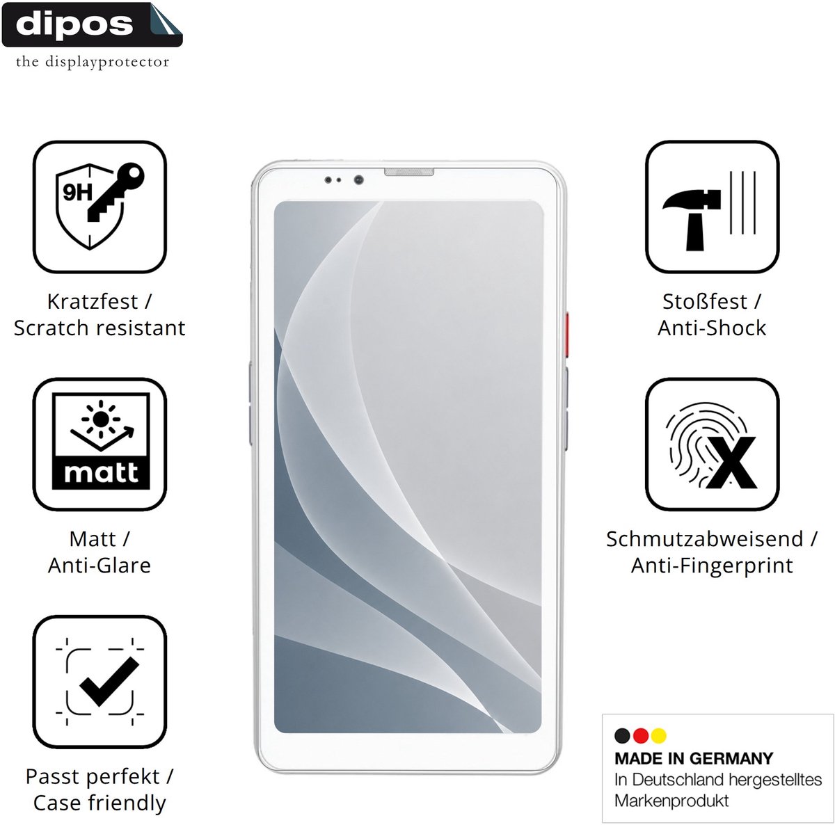 dipos – 2x Matte Pantserfolie geschikt voor Bigme Hibreak Dual | 9H Screenprotector