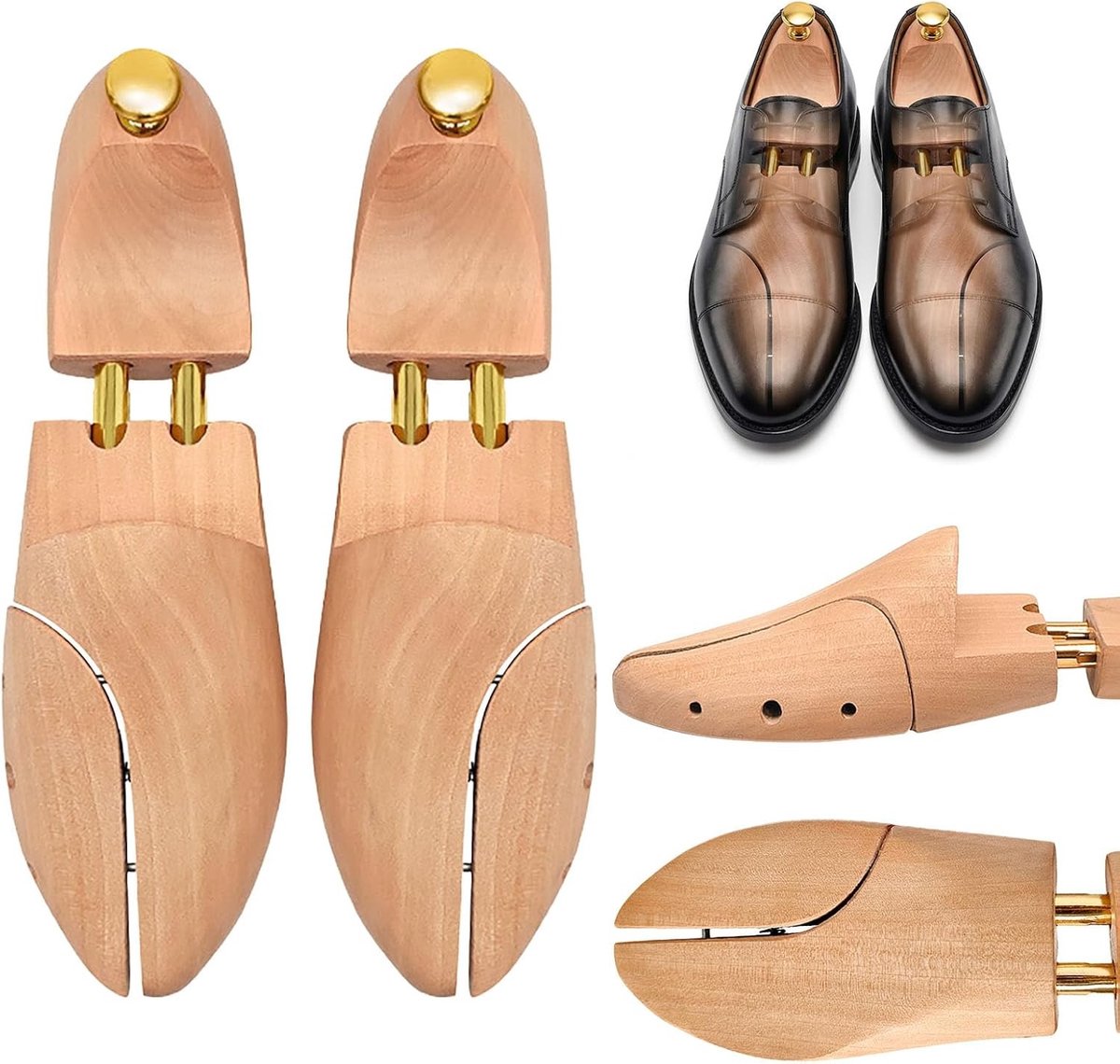 Schoenverlengers van Hout voor Mannen en Vrouwen, Verleng de Levensduur van Schoenen, Handige Schoenvorm en Stretcher, Elegant Ontwerp en Comfortabele Pasvorm