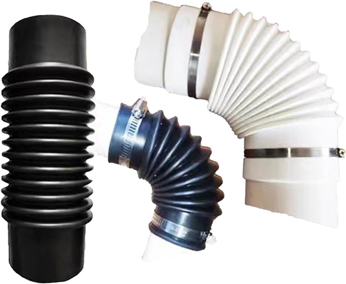 Flexibele golfrubberen slang voor afvoerpompen, luchtkanalen en kabelgoten - Diverse diameters 20-315 mm, Ø 25 mm, L: 135 mm, duurzaam en veelzijdig