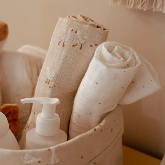 Little Dutch Little Goose Swaddle Doeken - 2 Stuks - 70 x 70 cm - Hydrofiel van Little Dutch — afbeelding 4