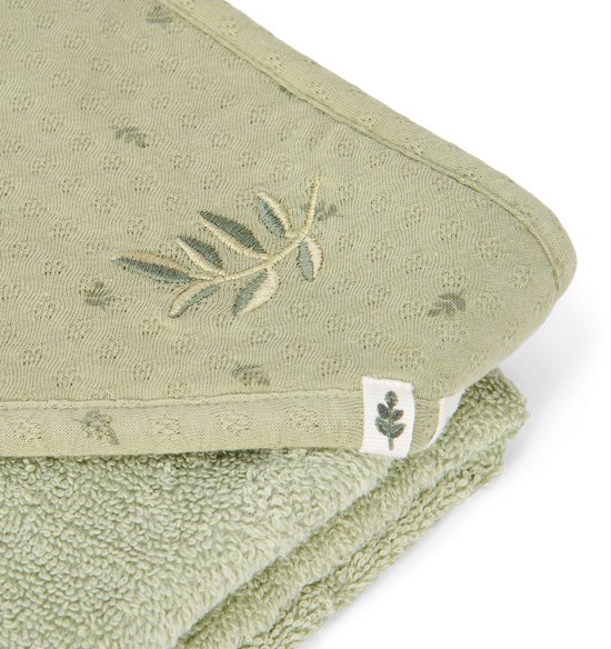 Little Dutch Pure Badcape - 75 x 75 cm - Sage van Little Dutch — afbeelding 2
