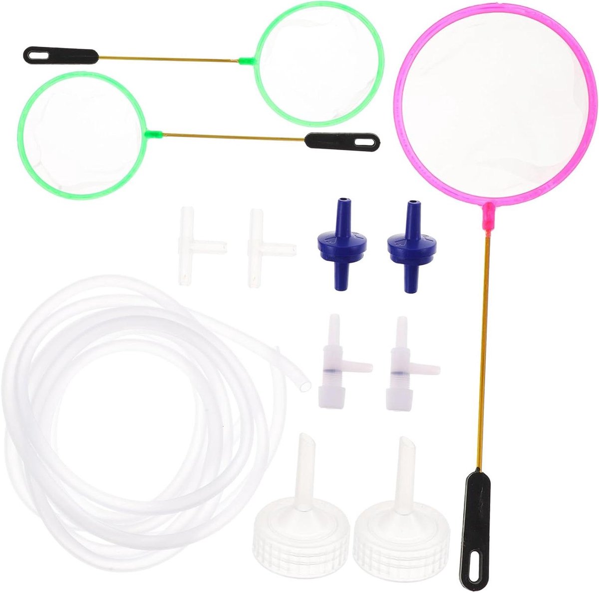 Visnet Set - Kwekerij Net - Garnalen Vangen - Zacht Delicaat Net - 7x20cm - Wit