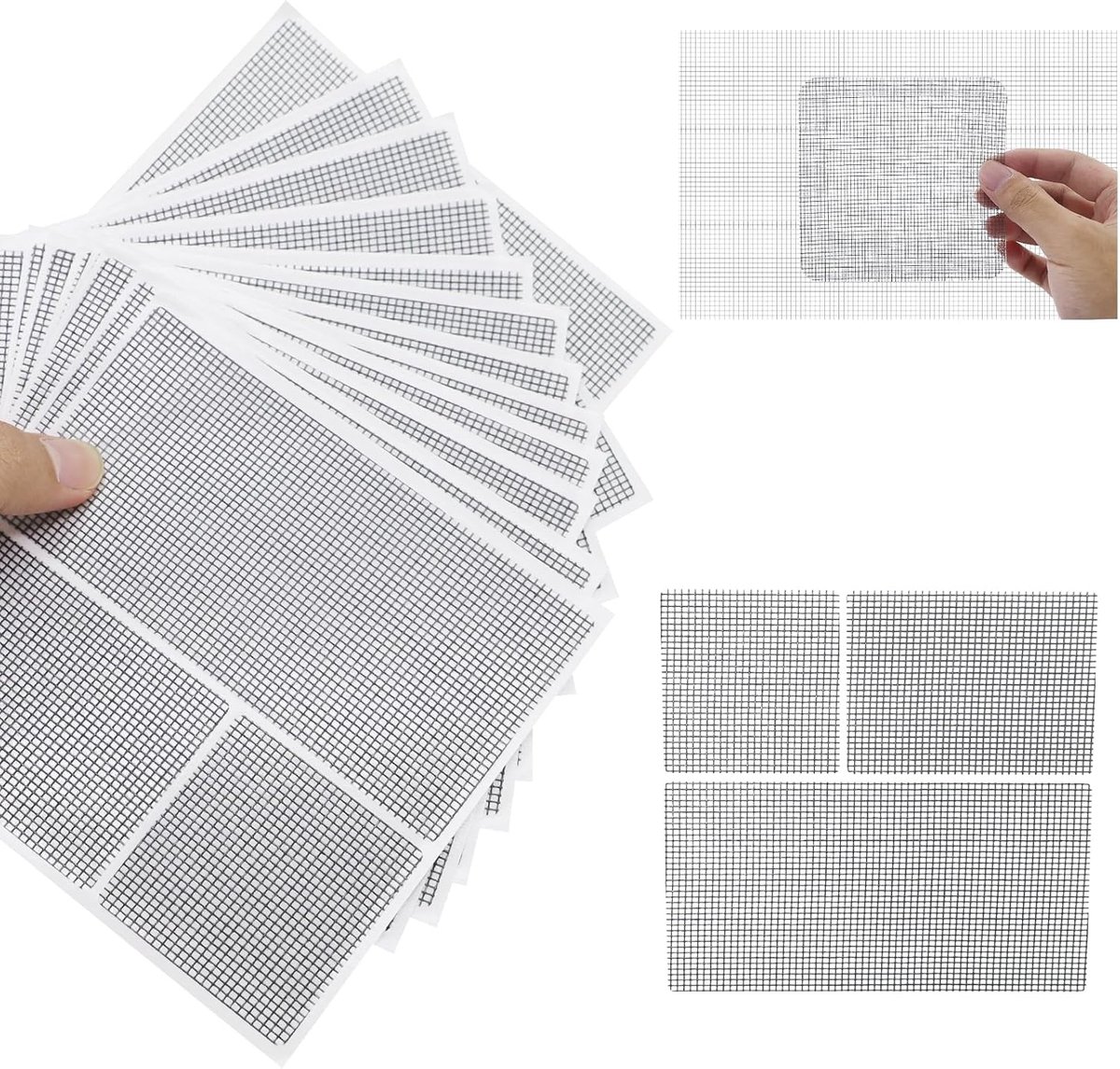 SnelShoppen - Fly Screen Repair Kit - Sterke Lijm Insectenbescherming - Ramen en Deuren Herstelset - 36 Stuks - Hoogrendement Glasvezel - Makkelijk te