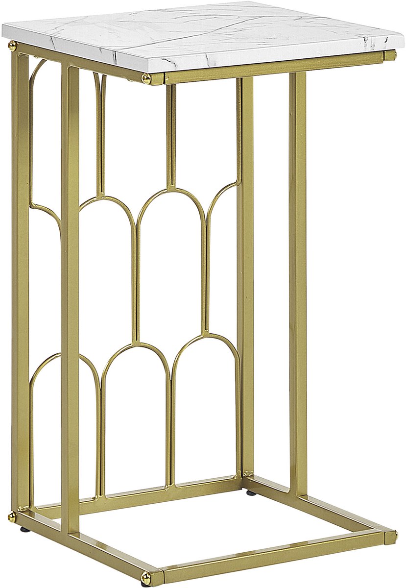 PANDALE - Bijzettafel - Wit - IJzer