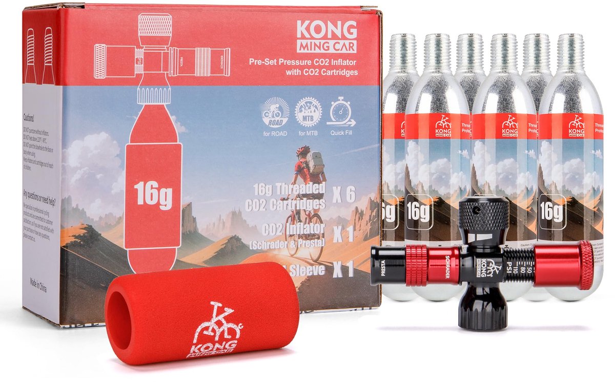 SnelShoppen - CO2-cartridges met schroefdraad voor fietsbandpompen - 16G/25G - 6 Stuks - Perfect voor racefietsen, mountainbikes en snel oppompen onde