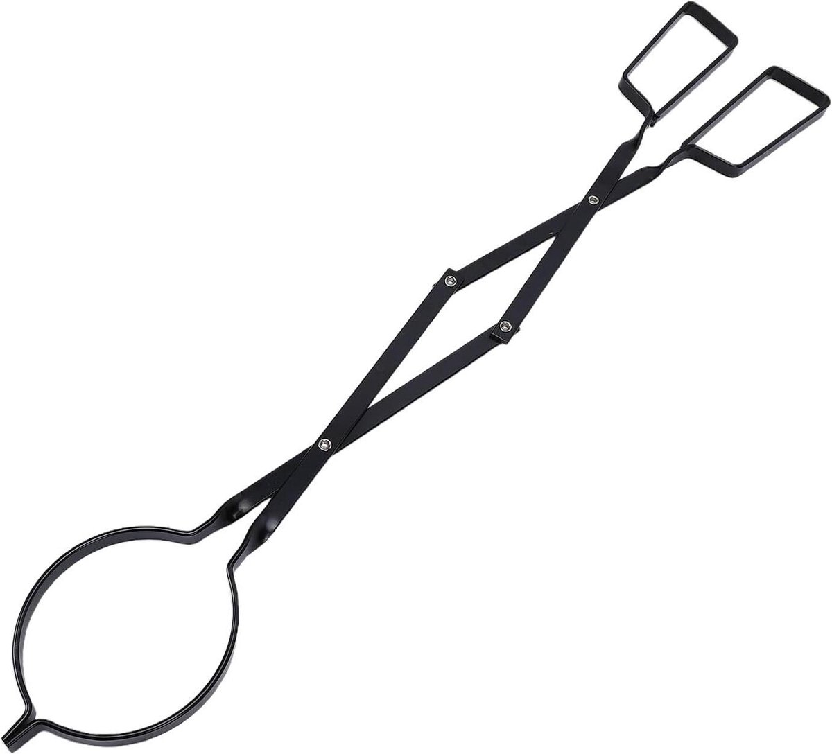 Brandhouttang - Haardtang Grijper - Kampvuur Haard - Opvouwbaar Schaargreep - 615 cm - Zwart